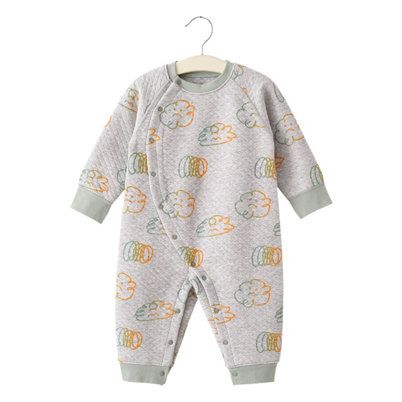 Children's Pajamas Newborn Clothes Autumn and Winter Newborn Baby's Autumn Jumpsuit Baby's Autumn Clothes Cotton Haggown Climbing Clothes