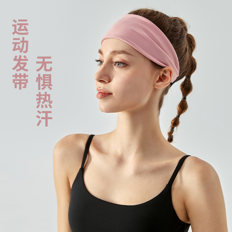 Ningbo Big Tree Headband Sweat-Absorbent Silk Scarf Summer Yoga Fitness Headband Summer Girls Sports Running Headscarf
