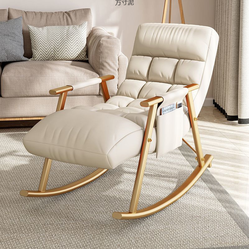 Rocking Recliner Home Balcony Leisure Chair Rocking Chair Living Room Bedroom Folding Lazy Sofa Nap Internet Popular Easy Chair