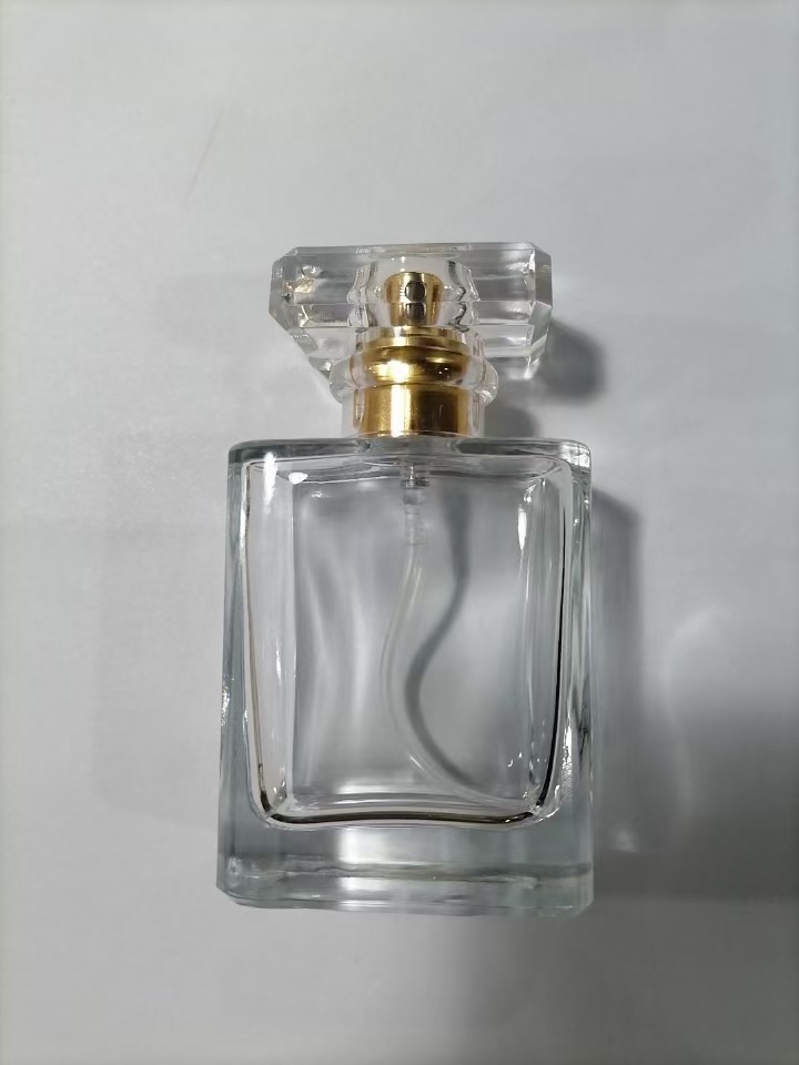 Picture of 30ml50ml flat square bottle glass perfume bottle liquid spray perfume bottle glass cosmetic empty bottle