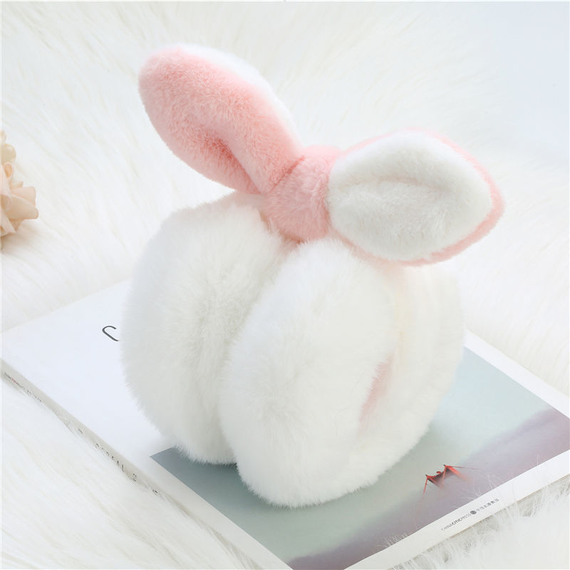 Picture of MEETSUNNY Sweet Girl Ear Warm Winter Cycling Commuter Ear Protection Plush Ear Bag Thickened Warm Earmuffs Women