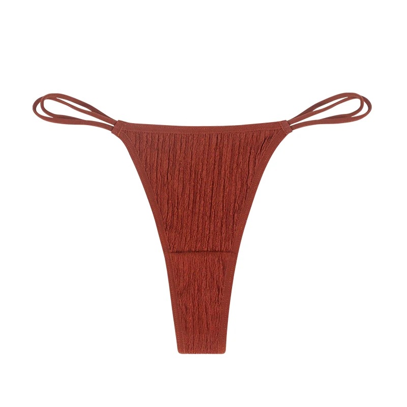 Picture of Cross-border exclusive multi-color multi-size double thin belt low waist thong Europe and the United States new solid color seamless sexy ladies underwear