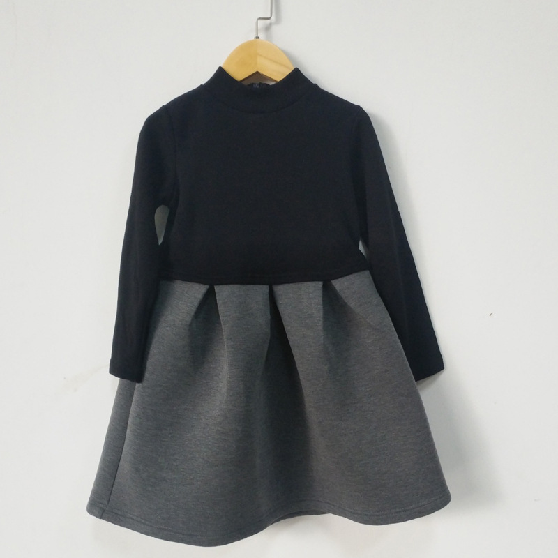 Picture of Girls' Winter Dress Air Layer Girls' Korean Style Children's Wear Fleece-Lined Baby Girl Princess Dress Spring and Autumn Western Style