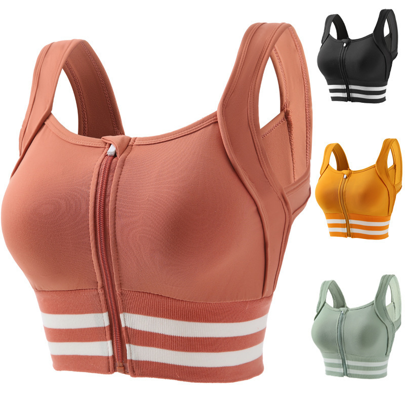 Picture of Mesh Infrared Wear Front Zipper Sports Underwear Women's Shockproof Running Fitness Bra Anti-sagging Outer Wear Yoga Vest