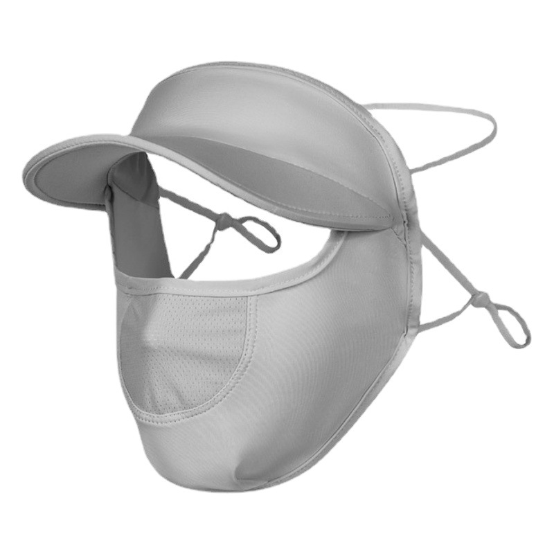 Upf50 Sun Protection Mask for Women, Summer Full-Face Uv Protection Facekini with Brim, Skin-Friendly Ice-Feel Face Mask