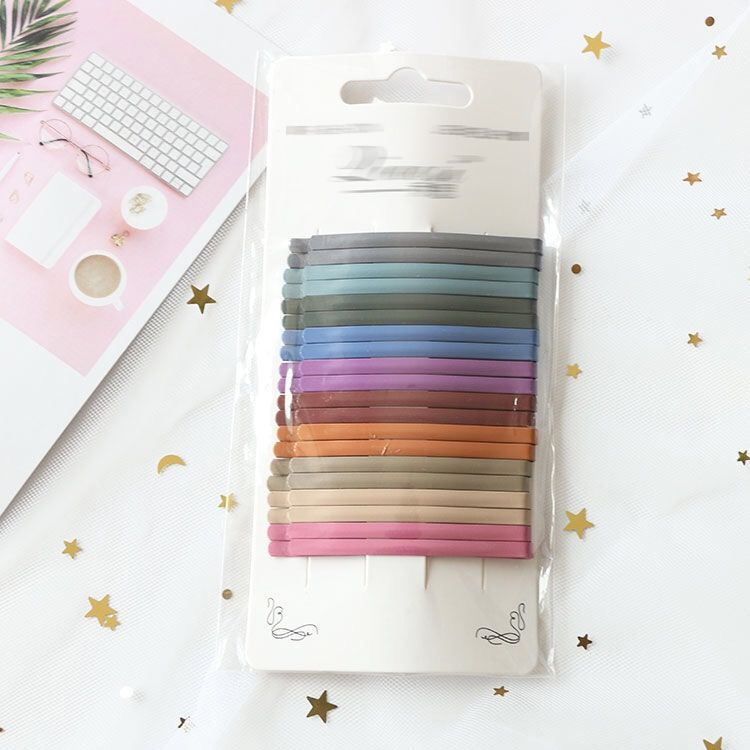 Korean Style All-match Hairpin Hairpin Hair Accessories chic Girls Mix and Match Colorful One-word Clip Bangs Clip 20 Pack