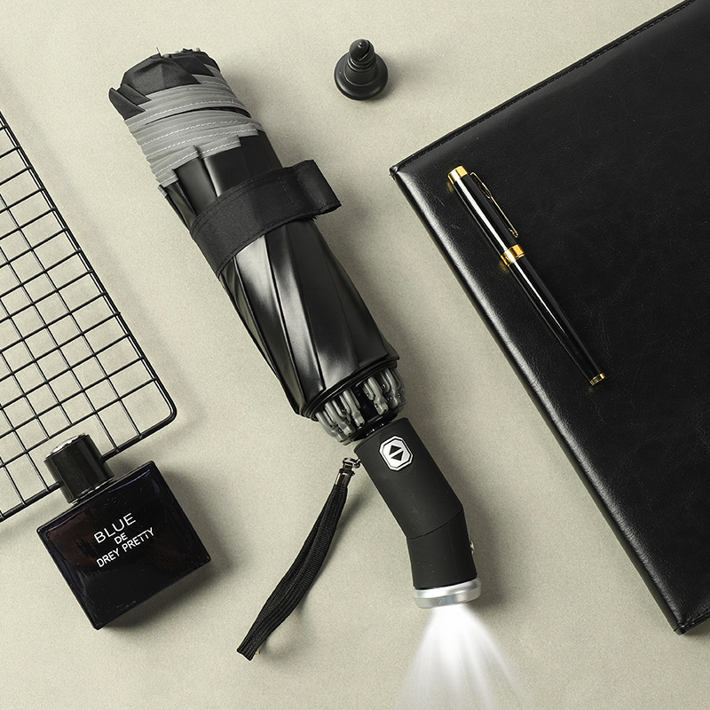 Picture of Fully Automatic Foldableing High-End Umbrella for Women, High-End, Sunny and Rainy Dual-Use Umbrella, Reverse Umbrella That Can Be Rotated with Logo