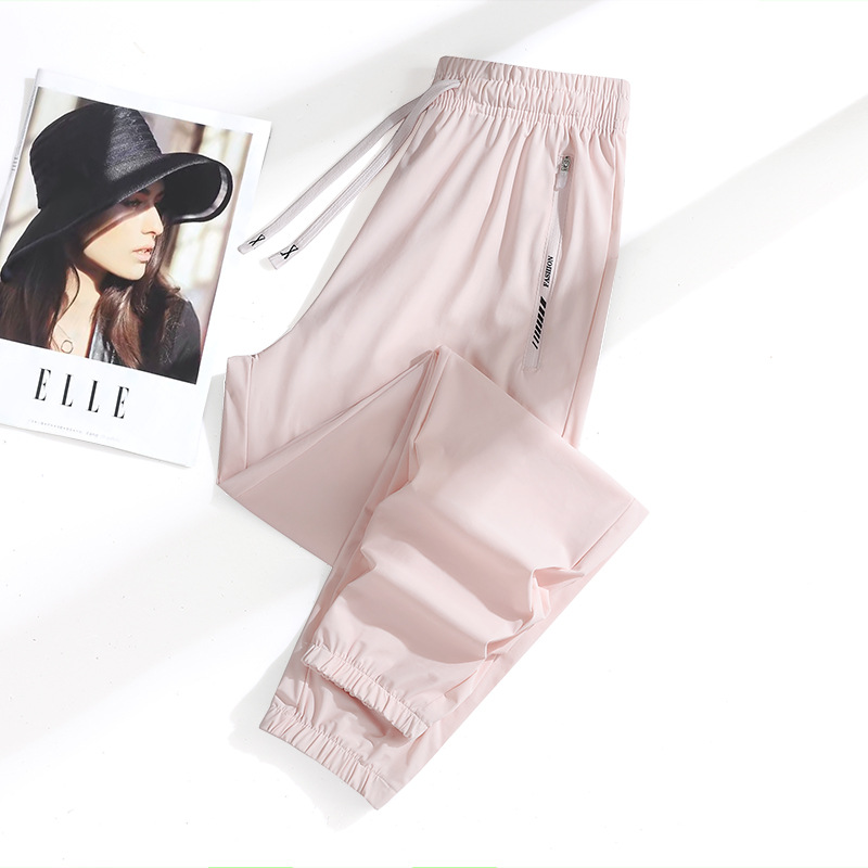 Picture of Summer New Ice Silk Pants Quick-drying Breathable Nylon Men's and Women's Elastic Soft Anti-wrinkle Cooling Couple Sunscreen Pants
