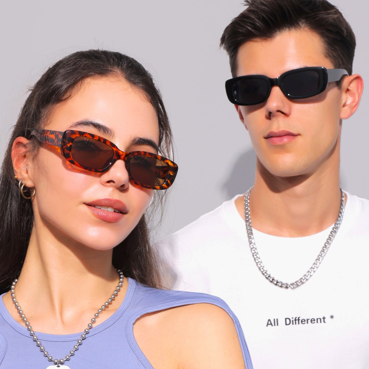 Picture of New Fashion Candy Color Cat's Eye Sunglasses European and American Fashion Street Shooting Joker Small Frame Plastic Tooth Sunglasses s23081