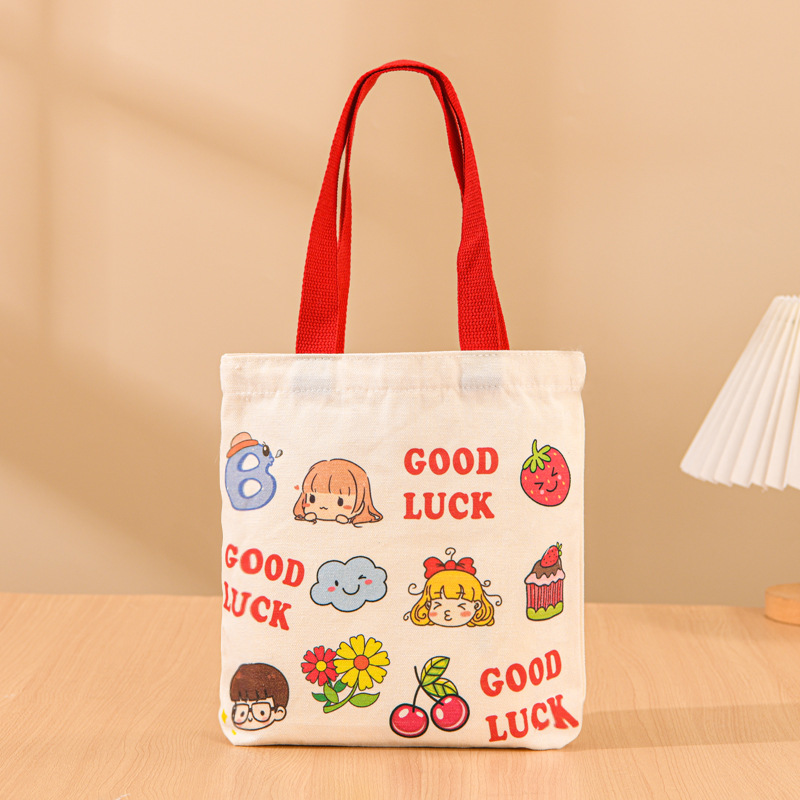 Picture of Cute Fashion All-match Canvas Bag in stock Custom Ins Style Gift Advertising Shopping Bag Large Capacity Lunch Box Bag