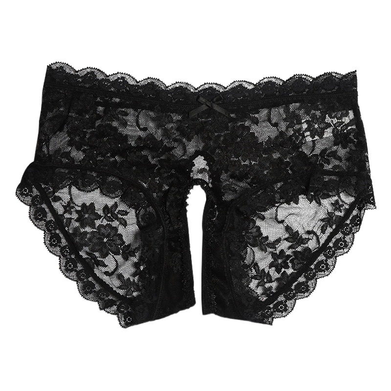 Sexy Lace Open Crotch Panties Women's Sex Free Full Transparent Perspective Large Size Hot Temptation Open Sexy Lingerie