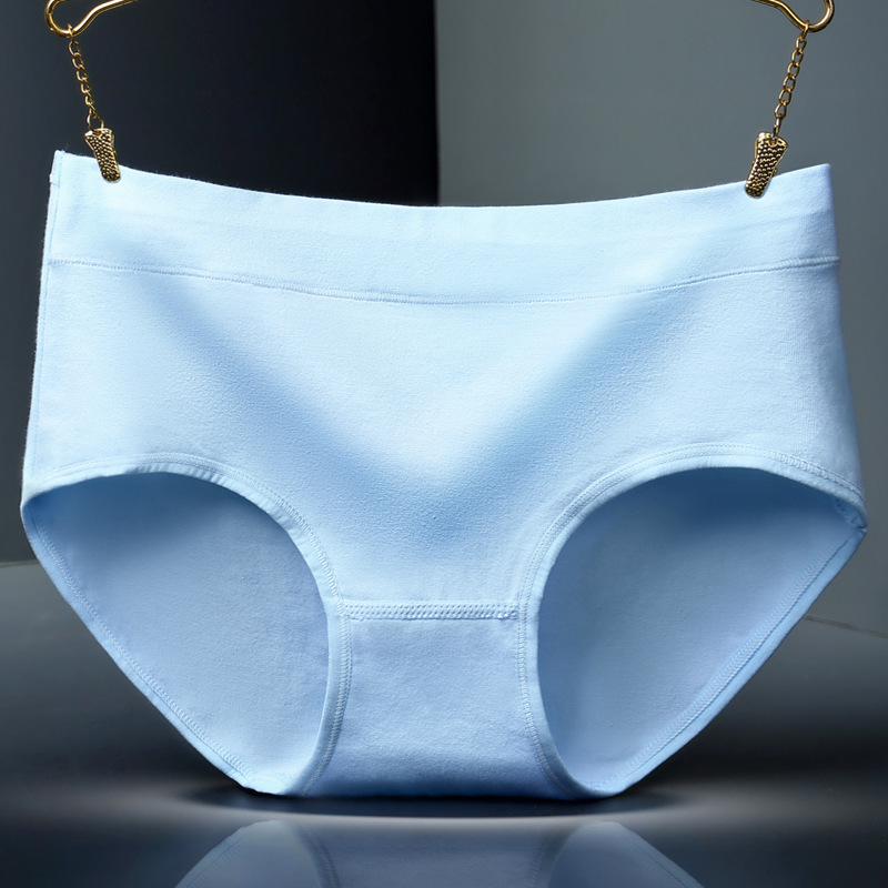Picture of Mid-waist ladies cotton underwear Mid-waist pure cotton solid color briefs Large size pure cotton ladies underwear manufacturers
