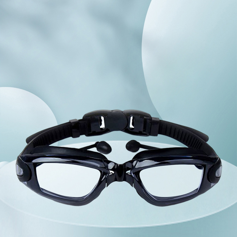 Picture of Swimming Goggles Wholesale Waterproof Anti-fog HD Flat Light Myopia Adult Swimming Glasses Large Frame Swimming Goggles