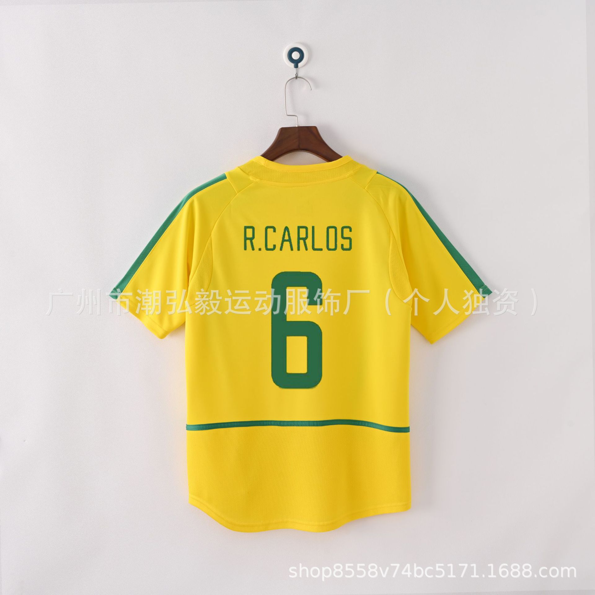 Picture of Wholesale Vintage 980204 World Cup Brazil Jersey No. 9 No. 10 Ronaldo Vintage Jersey Soccer Uniform