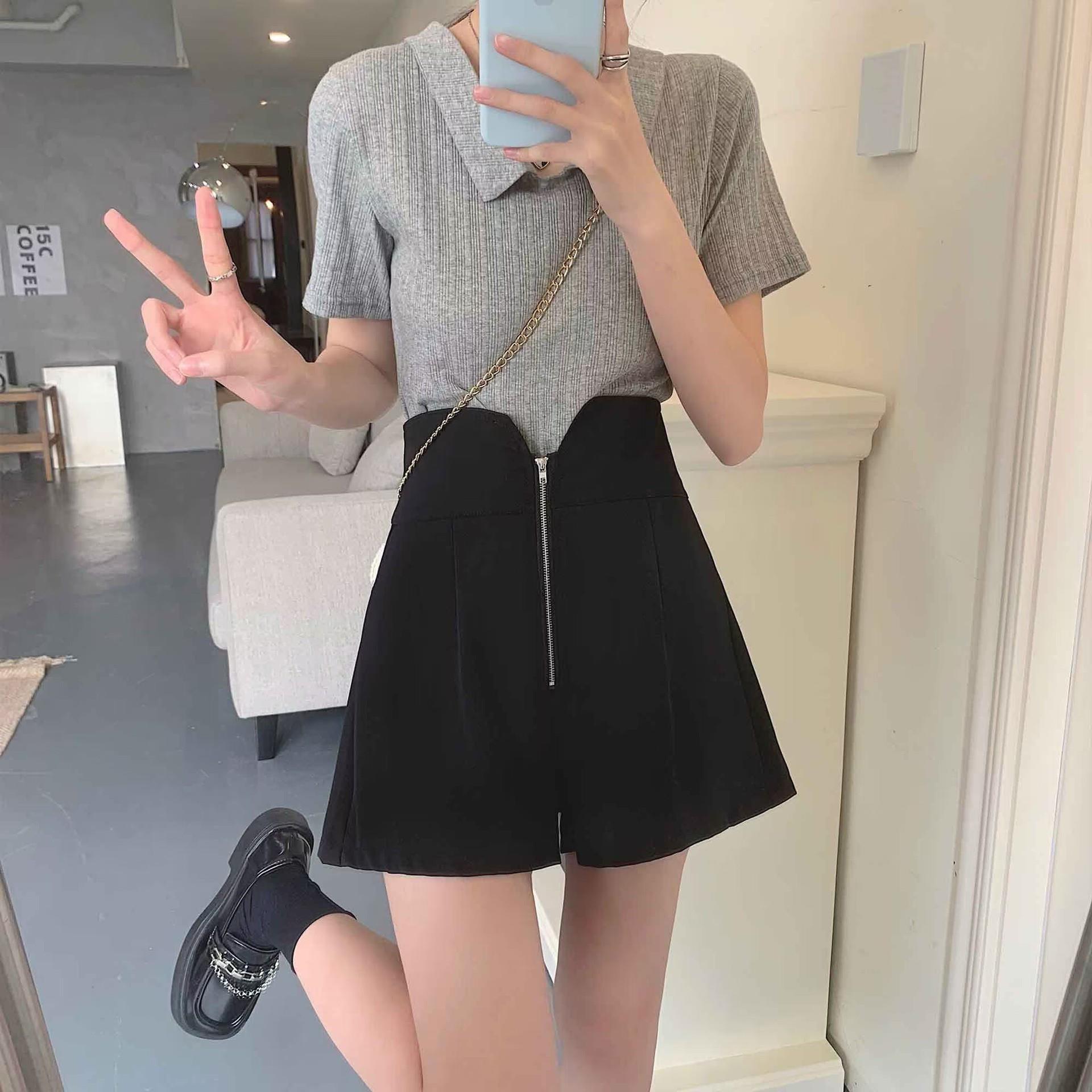 Popular shorts women's clothing 2023 Summer new high waist slimming Internet celebrity wide leg outer wear casual pants trendy