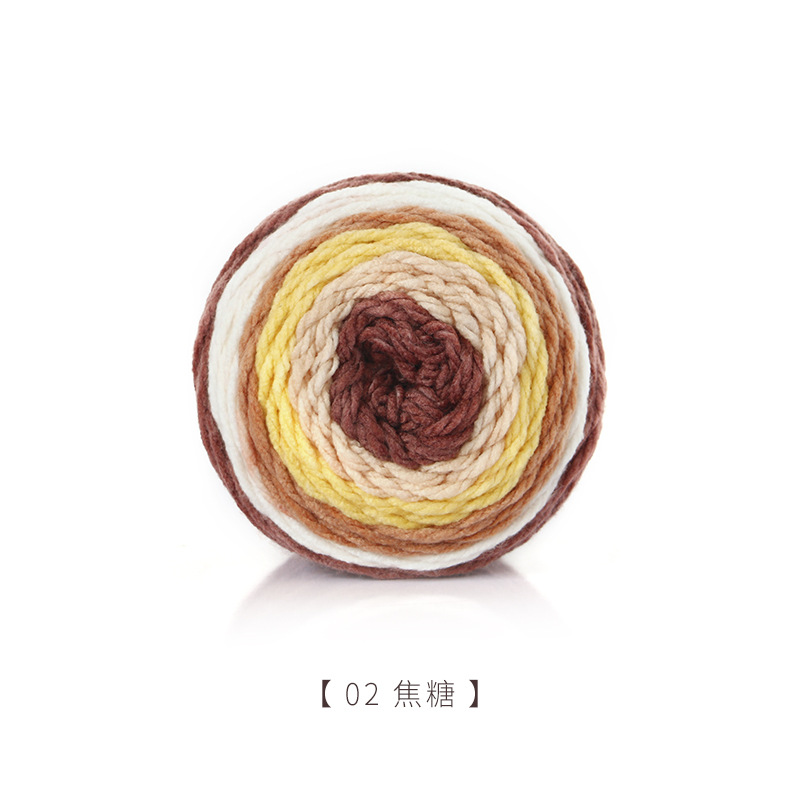 Picture of Jiathuizhi warm cake ball hand-woven acrylic wool soft scarf hat sweater crochet thick wool