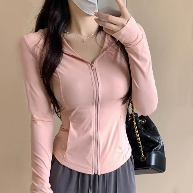 Ice Silk Sun Protection Clothing Women's Summer Slim Sportswear Jacket Tight Top Summer 2025 New Anti-Uv