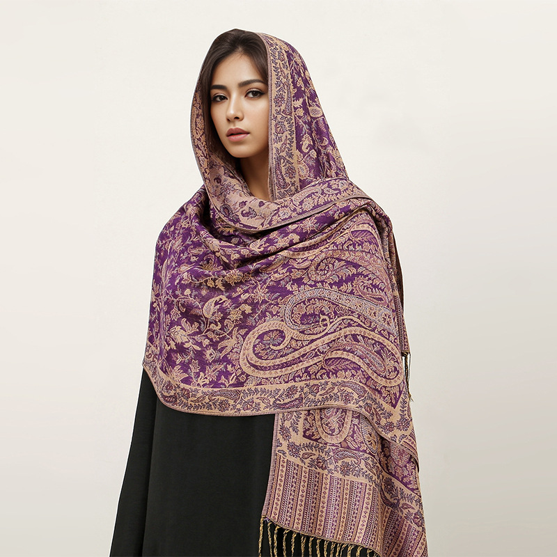 Picture of 2025 Cross-Border New Imitation Cashmere Scarf Ethnic Style Scarf Shawl Cashew Flower Accessible Luxury High-End Tassel Scarf