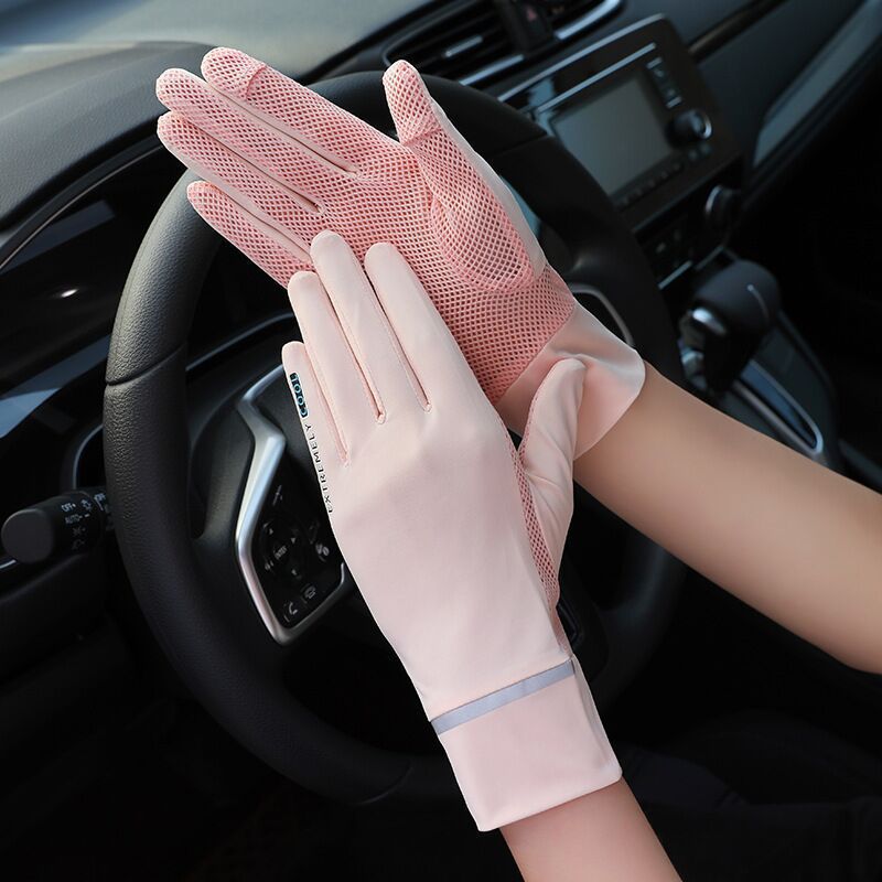 Cycling Outdoor Gloves Summer Sun-proof Non-slip Touch Screen UV-proof Ice Silk Cool-feeling Takeaway Tram Driving