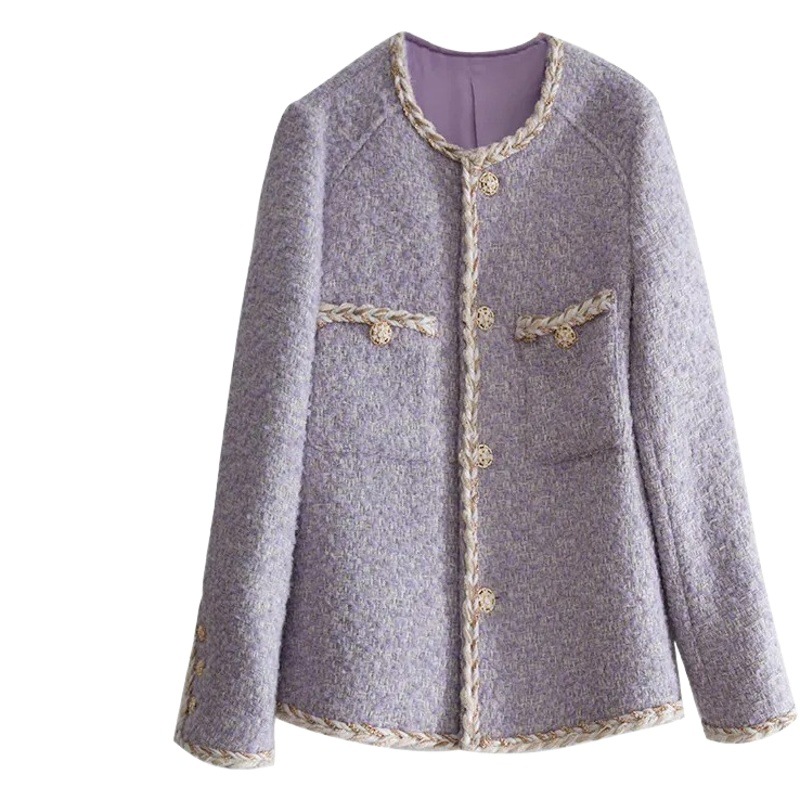European Style Chanel Style Short Coat Women's 2024 Autumn and Winter New High-end Fashionable Western Style Loose All-match Coat