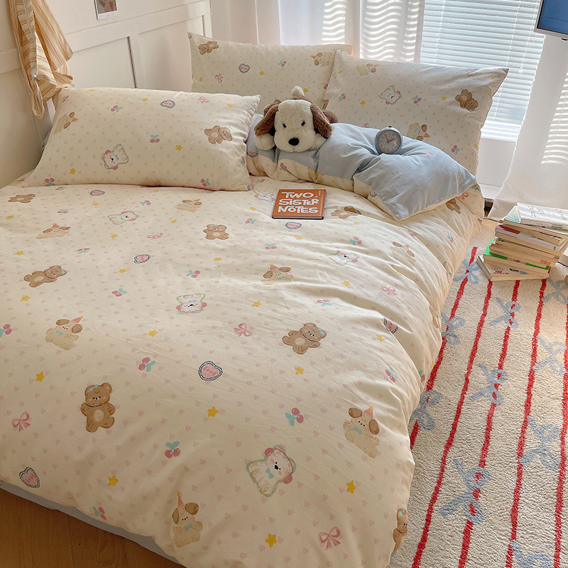 Picture of Wholesale ins cotton four-piece student dormitory three-piece set bed hat autumn and winter group purchase gift generation manufacturers