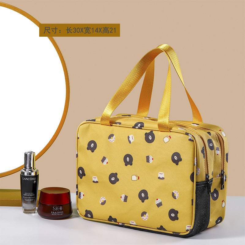 Picture of Double-Layer Large-Capacity and Good-Looking Storage Bag for Travel, Portable Toiletry Bag, Simple Waterproof and Stowable Cosmetic Bag