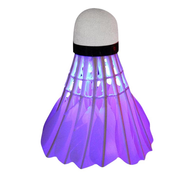in stock supply luminous badminton with light LED night fluorescent resistance to play real feathers [bulk