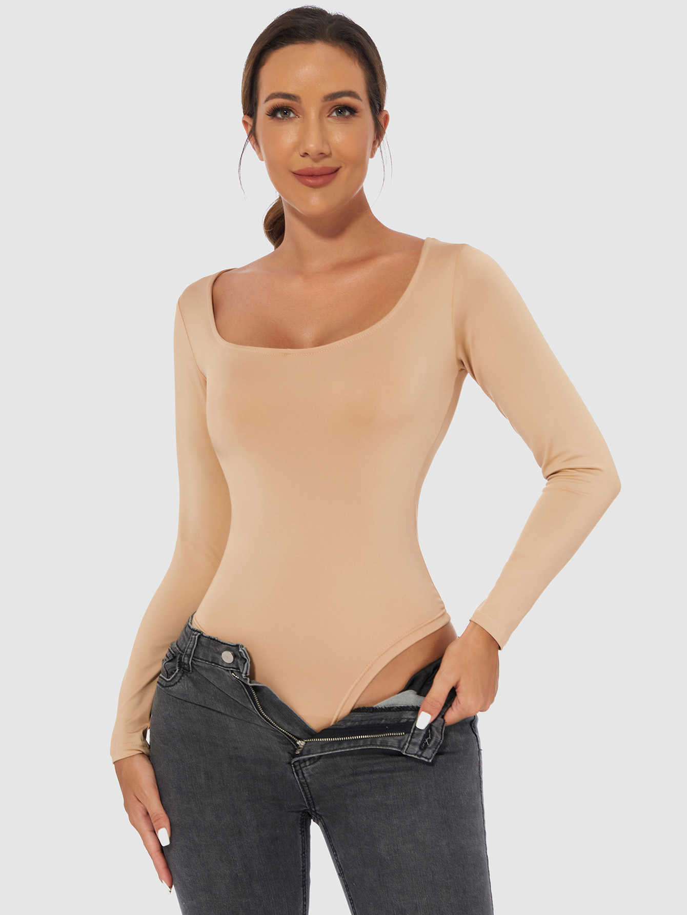 Picture of European and American Women's Sexy jumpsuit Slim-fit Spice Girl jumpsuit Women's outerwear solid color tights jumpsuit