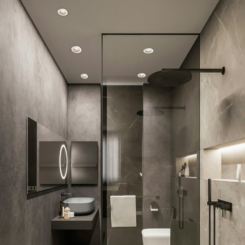 Picture of Baoge Led Embedded Waterproof Spotlight Kitchen Bathroom Shower Room High Display Ip65 Anti-Fog and Moisture-Proof Downlight