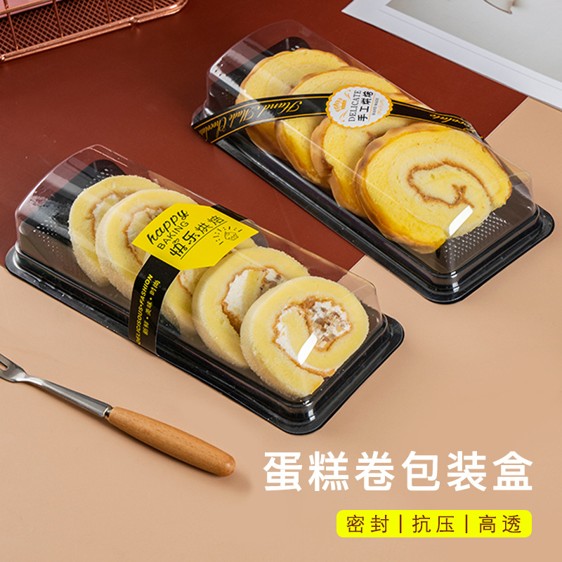 Trapezoidal Cake Roll Packaging Box Swiss Roll Tiger Skin Roll Sushi Roll Pastry Takeaway Box Baking Box Creative Box Dessert