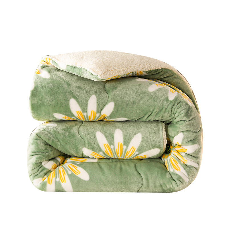 Picture of Winter Lamb Velvet Winter Quilt Thickeneded Warm Fleece-Lined Quilt Core Double Cotton Quilt Winter Single Dormitory Bed