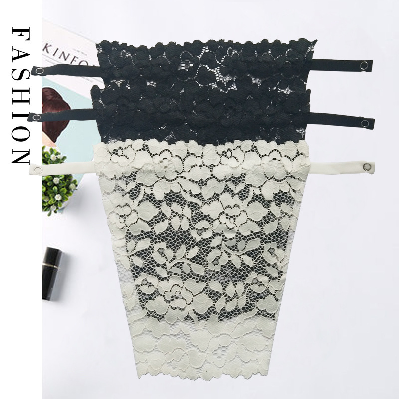 Picture of Anti-exposure tube top artifact women's one-piece lace edge bottoming inner wear wrapped chest seamless chest covering cloth chest thin