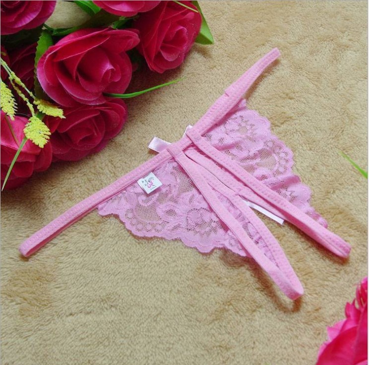 Picture of Ye Tingxiang Manufacturer Sexy Lingerie Women's Underwear Lace Transparent Crotch Lace Temptation Three-Point T-Pants Dropshipping