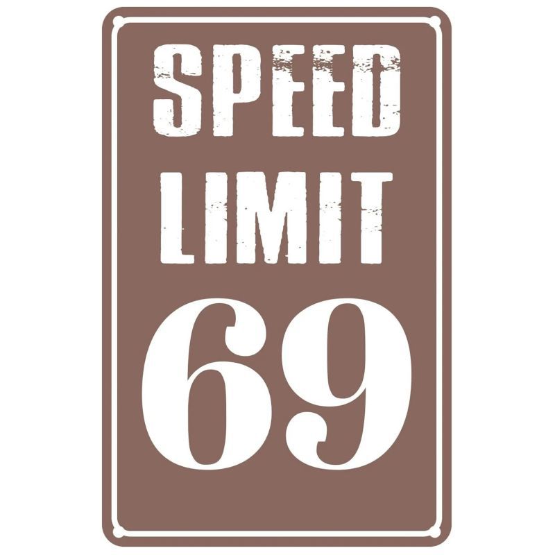 Picture of Retro No Speed Limit Sign Poster American Iron Painting Cross-Border Best-Selling Bar Cafe Wall Decoration