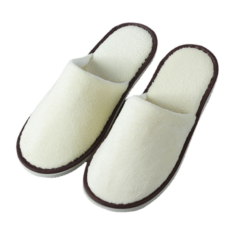 Picture of Hotel and Guesthouse Slippers, Disposable Coral Velvet Slippers for Guests, Home Use, Autumn and Winter, Thickened, Non-Slip, Same Style as Hotels