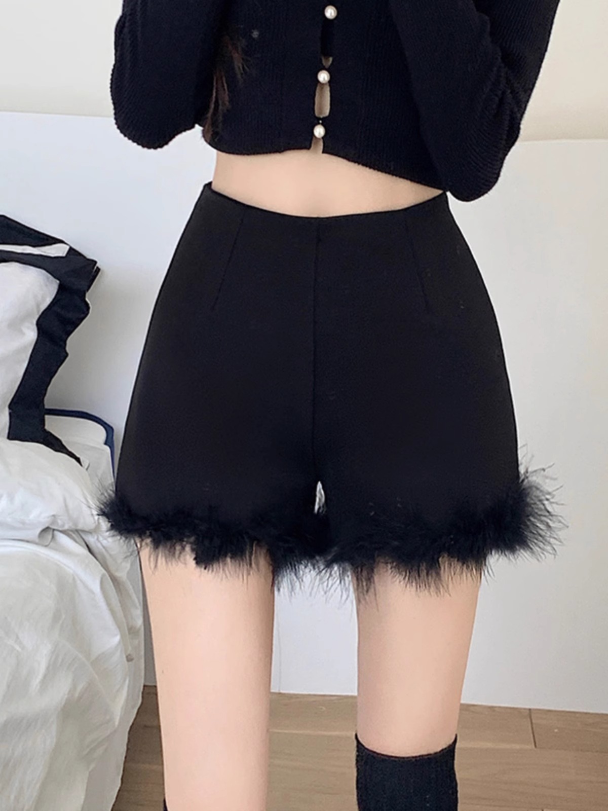 Sexy Spice Girl Maomao Shorts Women's Autumn 2024 New High Waist Slim Slim Fit Hot Pants American Style Outer Boots Pants