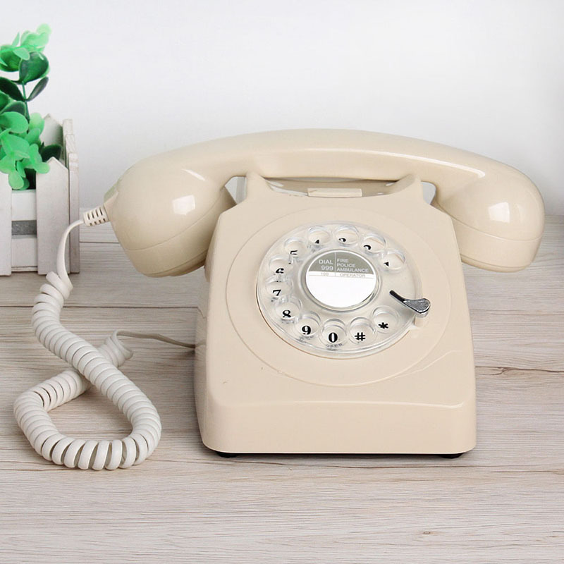 Picture of Manufacturer's Old-Fashioned Antique Telephone Rotating Dialing Disk Retro Landline Metal Ringtone Cross-Border Landline