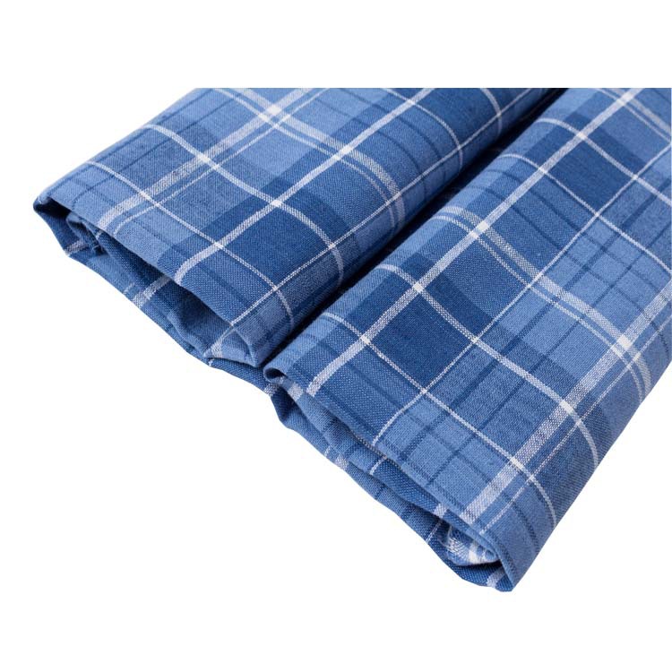 Picture of Yarn-Dyed Large Plaid Pure Linen Shirt Dress Spring and Summer Clothing Fabric Manufacturer Direct Sales in Stock