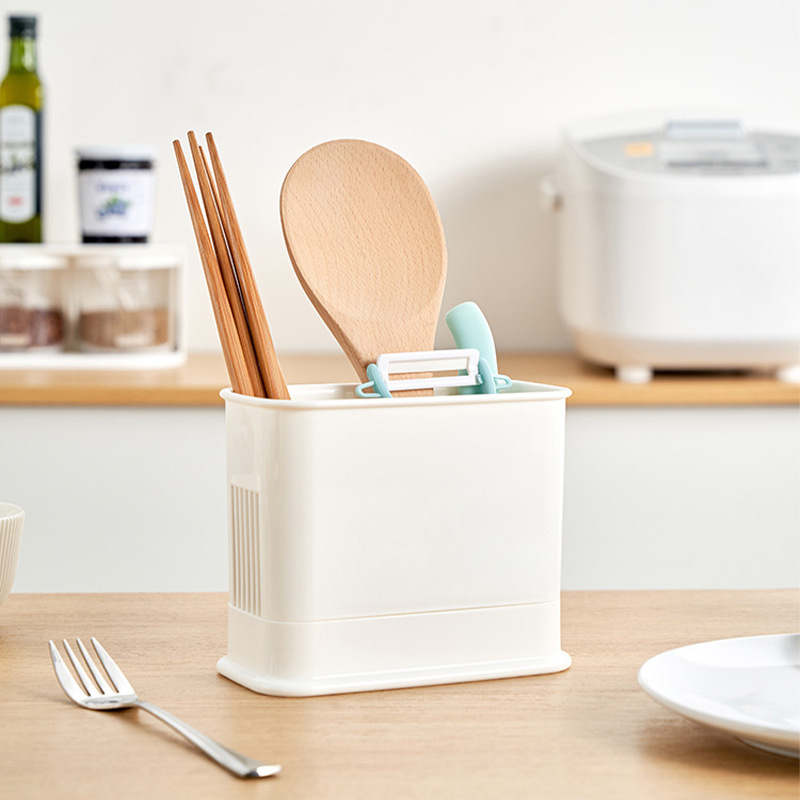 Kitchen Chopstick Barrel Drain Tableware Storage Box Spoon and Fork Storage Rack Plastic Chopstick Basket Creative Chopstick Holder Chopstick Cage