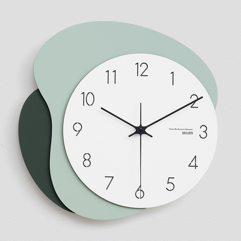 Picture of Wozoom No Punching Home Fashion Clock Modern Simple Popular Clock Living Room Creative Accessible Luxury Wall Clock