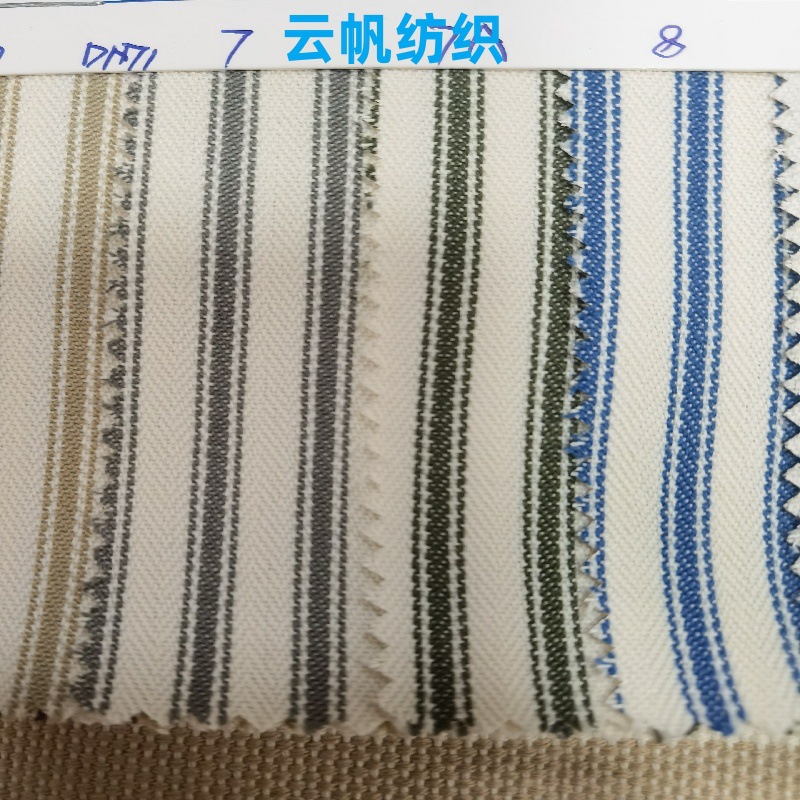 Picture of Ready Stock Direct Supply of Yarn-Dyed Polyester Striped Fabric, Fashion Striped Canvas Fabric for Clothing, Aprons, and Handbags