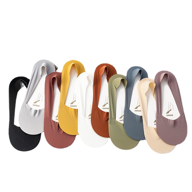 Picture of Ice silk socks Women's Boat socks summer thin cotton bottom non-slip with low side shallow invisible short tube socks wholesale