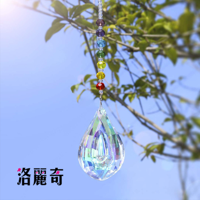 Cross-border exclusive for Amazon K9 color crystal bead curtain car decoration pendant DIY handmade crystal pendant water drop pendant