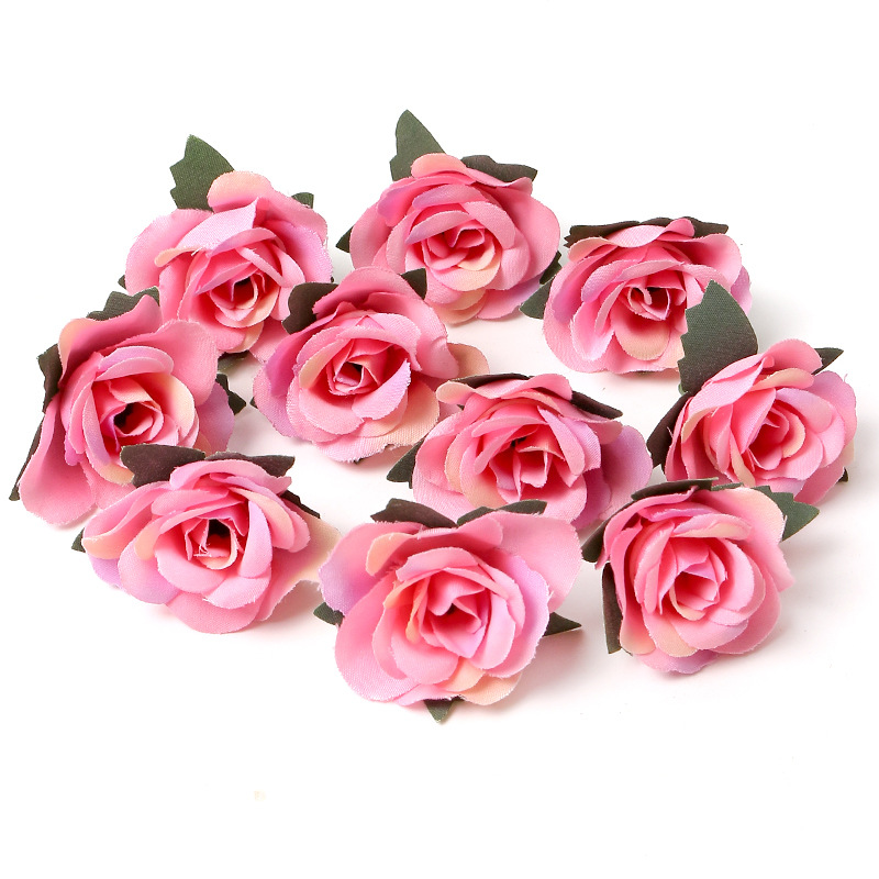 Picture of Pink simulation flower wedding shooting props handmade DIY hair accessories decoration Amazon flower box material