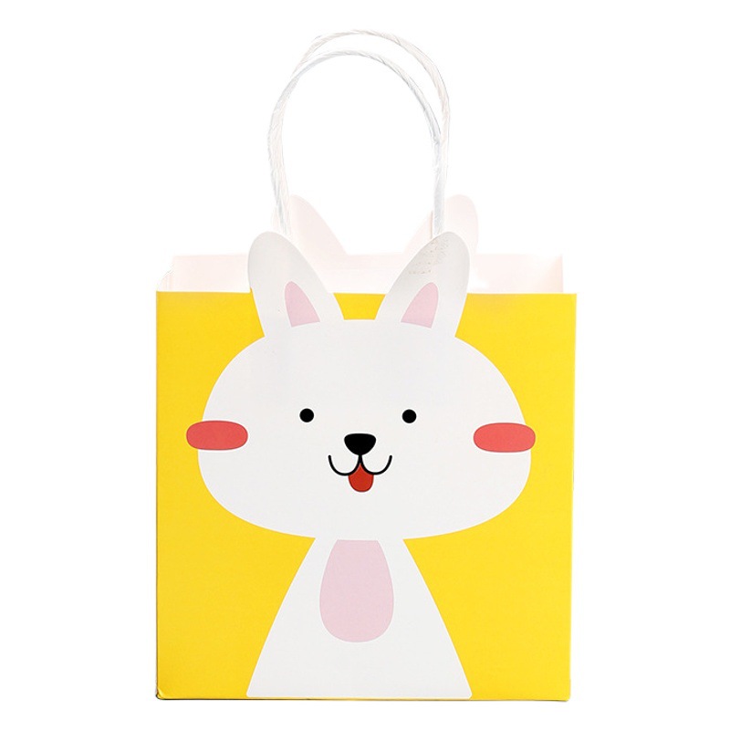 Back Gift Bag Paper Bag Birthday Gift Bag Cute Cartoon Animal Creative Handbag Animal Handbag Shopping Bag