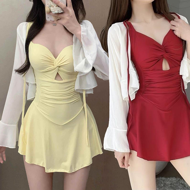 2025 New Arrival Two-Piece Swimsuit Women's Suit High-Grade Suit Slimming Students Women's Hot Spring Skirt Swimsuit