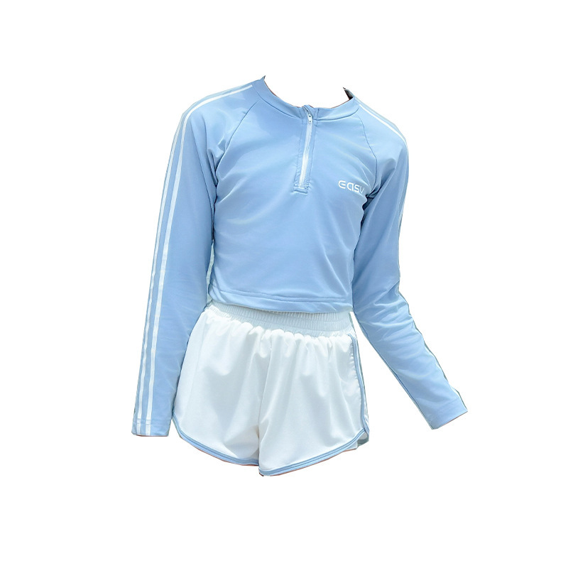 Picture of 2025 New Girls Swimsuit Set for Older Children Long-Sleeved Sun Protection Split Swimming Girl Beach Swimsuit Cross-Border