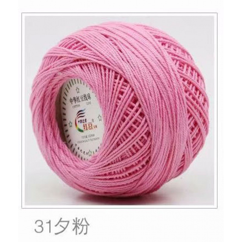 Picture of Red bean No. 3 lace cotton thread manufacturers wholesale and retail spring and summer hand-woven wool lace cotton diy