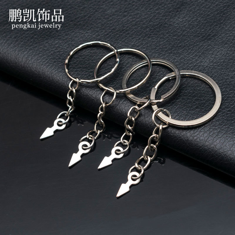 100 key ring hanging chain metal key ring key chain hanging triangle tip piece female doll pendant accessories wholesale