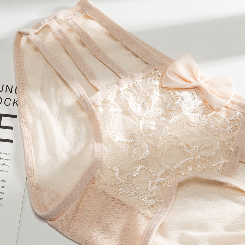 Picture of Youtao sexy lace underwear women's low waist hollow-out temptation hip lifting breathable mesh seamless women's briefs